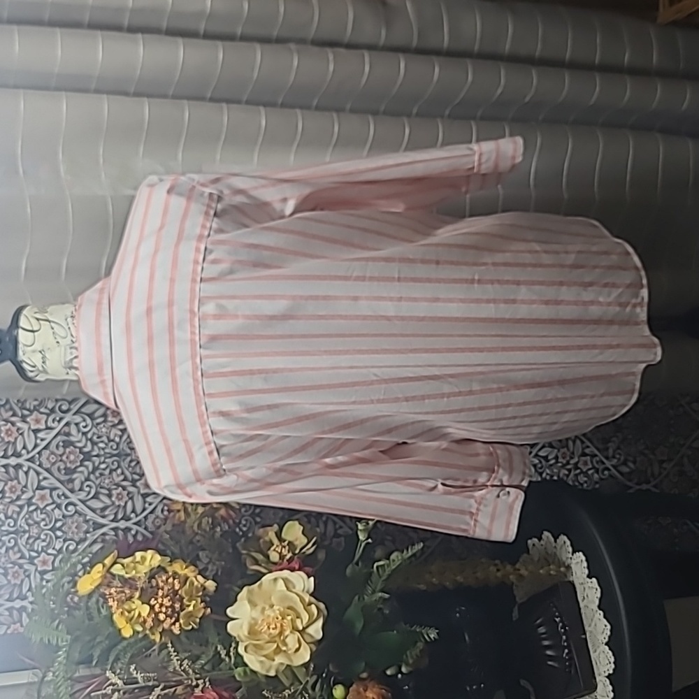 Foxcroft shaped stripped button down blouse - image 7